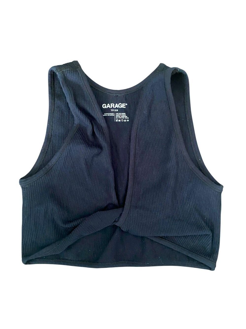 2/$15 Garage Black Sleeveless Crop Tank Top XS